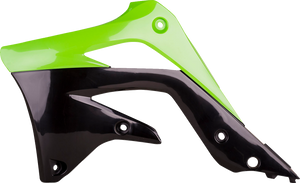 Polisport - Radiator Cover - OEM Green/Black - KX 450F - Radiator Covers For Kawasaki - 8415900001