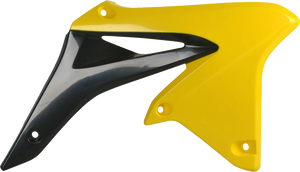 Polisport - Radiator Cover - Black/ Yellow - RMZ 250 - Radiator Covers For Suzuki - 8413600003