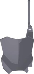 Polisport - Number Plate - Restyle - Gray - KX 125/250 - Restyle Number Plate - 8665900009