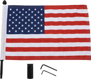 Pro Pad - Luggage Rack Flag Mount - 1/2" Round - With 10" X 15" Flag - Extended-Style Luggage Rack Flag Mount with Flag - BRFM-RDHB1215 Pro Pad - Luggage Rack Flag Mount - 1/2" Round - With 10" X 15" Flag - Extended-Style Luggage Rack Flag Mount with Flag - BRFM-RDHB1215