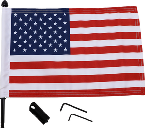 Pro Pad - Luggage Rack Flag Mount - 5/8" Round - With 10" X 15" Flag - Extended -Style Luggage Rack Flag Mount With Flag - BRFM-RDHB5815 Pro Pad - Luggage Rack Flag Mount - 5/8" Round - With 10" X 15" Flag - Extended -Style Luggage Rack Flag Mount With Flag - BRFM-RDHB5815