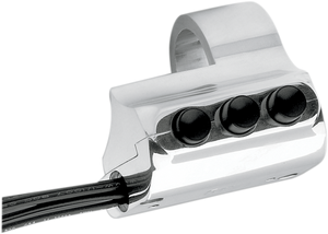 Performance Machine - Switch Assembly - Right Side - Three Button - Chrome - Contour Billet Handlebar Switch - 0062-2032-CH