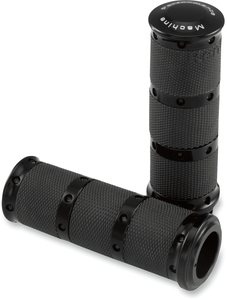 Performance Machine - Grips - XL - TBW - Black - Contour XL Renthal Wrapped Grips - 0063-2018-B