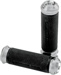 Performance Machine - Grips - Apex - Elite - Cable - Chrome - Elite Apex Custom Grips - 0063-2043-CH
