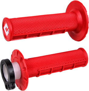 Odi - Grips - MX - Half Waffle - Red - V2 Waffle Lock-On Grips - H36HWR Odi - Grips - MX - Half Waffle - Red - V2 Waffle Lock-On Grips - H36HWR