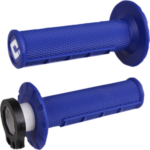 Odi - Grips - MX - Half Waffle - Blue - V2 Waffle Lock-On Grips - H36HWU Odi - Grips - MX - Half Waffle - Blue - V2 Waffle Lock-On Grips - H36HWU