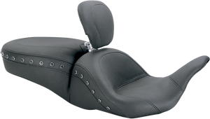 Mustang - Lowdown Seat with Driver Backrest - Black Studded - Lowdown 2-Up Seat - 79705 Mustang - Lowdown Seat with Driver Backrest - Black Studded - Lowdown 2-Up Seat - 79705