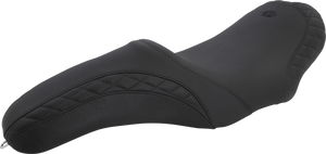Mustang - Seat - Tripper Fastback - Stitched w/Small Diamond-Stitched Inlays - Black - Tripper Fastback Seat for Yaffe Tank - 75269