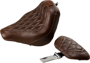 Mustang - Seat - Wide Tripper Solo - with Backrest - Diamond - Brown - Wide Tripper Solo Seat - 83031