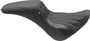 Mustang - Tripper Fastback - Black - Double Diamond - Street Bob '18-'23 - Tripper Fastback Seat - 75152