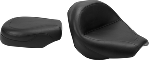 Mustang - Seat - Vintage - Wide - Touring - Without Driver Backrest - Two-Piece - Smooth - Black - VTX1300 - Vintage Wide Touring Seat - 75907
