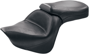 Mustang - Seat - Vintage - Wide - Touring - Without Driver Backrest - One-Piece - Smooth - Black - VN900 - Vintage Wide Touring Seat - 76127 Mustang - Seat - Vintage - Wide - Touring - Without Driver Backrest - One-Piece - Smooth - Black - VN900 - Vintage Wide Touring Seat - 76127