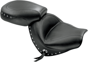 Mustang - Seat - Wide - Touring - Without Backrest - Two- Piece - Chrome Studded - Black w/Conchos - VTX1300C - Wide Touring Seat - 76190 Mustang - Seat - Wide - Touring - Without Backrest - Two- Piece - Chrome Studded - Black w/Conchos - VTX1300C - Wide Touring Seat - 76190