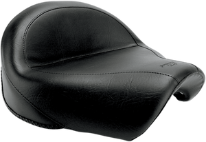 Mustang - Seat - Vintage - Wide - Touring - Without Driver Backrest - Two-Piece - Smooth - Black - Vintage Wide Touring Seat - 76071 Mustang - Seat - Vintage - Wide - Touring - Without Driver Backrest - Two-Piece - Smooth - Black - Vintage Wide Touring Seat - 76071