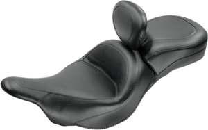 Mustang - Seat - Vintage - Wide - Touring - With Driver Backrest - One-Piece - Smooth - Black - Vulcan - Vintage Wide Touring Seat With Driver Backrest - 79631 Mustang - Seat - Vintage - Wide - Touring - With Driver Backrest - One-Piece - Smooth - Black - Vulcan - Vintage Wide Touring Seat With Driver Backrest - 79631