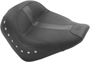 Mustang - Solo Seat - Black - Vinyl - Studded - Scout - Vintage Solo Seat  Studded, without Backrest - 75390 Mustang - Solo Seat - Black - Vinyl - Studded - Scout - Vintage Solo Seat  Studded, without Backrest - 75390