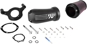 K & N - Intake Kit - Black - Exempt Aircharger & Performance Intake System - 57-1137