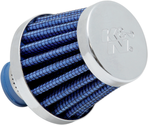 K & N - Vent Filter - Blue - Rubber Base Crankcase Vent Filter - 62-1600BL