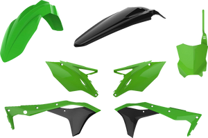 Polisport - Body Kit - Complete - Green/Black - KX 250F - Body Kit For Kawasaki - 90836