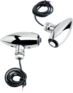 Joker Machine - Center-Mount Astro LED Lights - Chrome/Red - Center Mount Astro LED Turn Signal/Marker Lights - 05-52RC