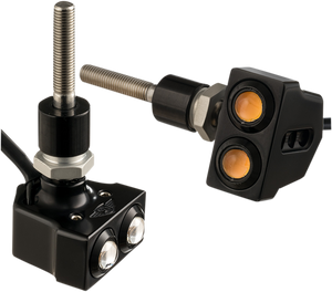 Joker Machine - Rat Eye Mirror-Mount Turn Signals - Dual - Black - Rat Eye LED Mirror Mount Turn Signals  Dual - 05-216B