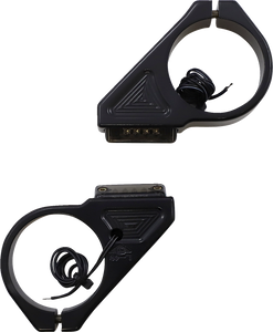 Joker Machine - Turn Signal - 49 mm - Amber - Black - Fork Mount Turn Signals - 05-305-1