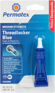 Permatex - 242 Threadlocker - Blue - 0.2 U.S. fl oz. - Threadlocker Blue - 24200 Permatex - 242 Threadlocker - Blue - 0.2 U.S. fl oz. - Threadlocker Blue - 24200