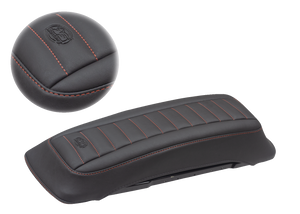 Mustang - Saddlebag Lid Covers - Black/Red - '93-'13 FL - Saddlebag Lid Covers - 77637AB Mustang - Saddlebag Lid Covers - Black/Red - '93-'13 FL - Saddlebag Lid Covers - 77637AB