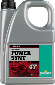 Motorex - Power Synt 4T Engine Oil - 10W-60 - 4L - Power Synt Synthetic 4T Engine Oil - 196058