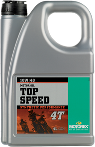 Motorex - Top Speed Synthetic 4T Engine Oil - 10W-40 - 4L - Top Speed Synthetic 4T Engine Oil - 102299