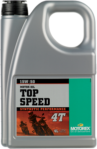 Motorex - Top Speed Synthetic 4T Engine Oil - 15W-50 - 4L - Top Speed Synthetic 4T Engine Oil - 102304