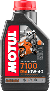 Motul - 7100 4T Synthetic Oil - 10W-40 - 1L - 7100 Synthetic 4T Engine Oil - 104091 Motul - 7100 4T Synthetic Oil - 10W-40 - 1L - 7100 Synthetic 4T Engine Oil - 104091