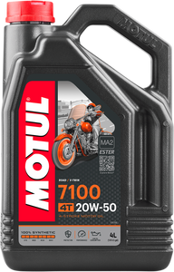 Motul - 7100 4T Synthetic Oil - 20W-50 - 4L - 7100 Synthetic 4T Engine Oil - 104104 Motul - 7100 4T Synthetic Oil - 20W-50 - 4L - 7100 Synthetic 4T Engine Oil - 104104