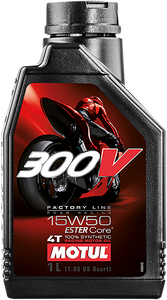 Motul - 300V Synthetic Ester Oil - 15W-50 - 1L - 300V Factory Line Road Racing Synthetic 4T Engine Oil - 104125 Motul - 300V Synthetic Ester Oil - 15W-50 - 1L - 300V Factory Line Road Racing Synthetic 4T Engine Oil - 104125