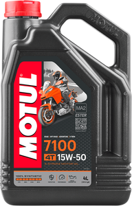 Motul - 7100 4T Synthetic Oil - 15W-50 - 4L - 7100 Synthetic 4T Engine Oil - 104299 Motul - 7100 4T Synthetic Oil - 15W-50 - 4L - 7100 Synthetic 4T Engine Oil - 104299