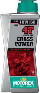 Motorex - Cross Power Synthetic 4T Engine Oil - 10W-60 - 1L - Cross Power Synthetic 4T Engine Oil - 198468 Motorex - Cross Power Synthetic 4T Engine Oil - 10W-60 - 1L - Cross Power Synthetic 4T Engine Oil - 198468