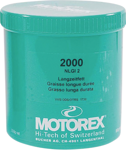 Motorex - Longlast 2000 Synthetic Grease - 850 g - Jar - Long Term Grease 2000 - 108796 Motorex - Longlast 2000 Synthetic Grease - 850 g - Jar - Long Term Grease 2000 - 108796