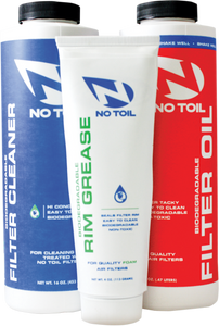 No Toil - Filter Oil, Cleaner, and Rim Grease Kit - Air Filter Maintenance Kit - NT209 No Toil - Filter Oil, Cleaner, and Rim Grease Kit - Air Filter Maintenance Kit - NT209