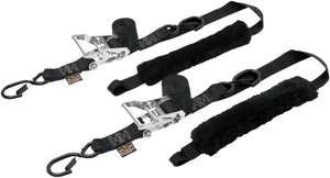 Powertye Mfg. - Deluxe Ratchet Tie-Downs - 1-1/2" x 6-1/2' - Black - 1-1/2" Fat Strap Deluxe Tie-Downs - 30622-S Powertye Mfg. - Deluxe Ratchet Tie-Downs - 1-1/2" x 6-1/2' - Black - 1-1/2" Fat Strap Deluxe Tie-Downs - 30622-S
