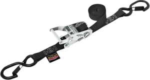 Powertye Mfg. - Ratchet Tie-Down - 1"x12' - Single - 1" Heavy-Duty Ratchet Tie-Down with Latch Hooks - 32122-S Powertye Mfg. - Ratchet Tie-Down - 1"x12' - Single - 1" Heavy-Duty Ratchet Tie-Down with Latch Hooks - 32122-S