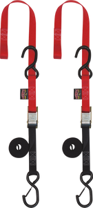 Powertye Mfg. - Cam Buckle - Sewn-In Soft-Tye - 1" x 5-1/2' - Red - 1" Cam Buckle with Sewn-In Soft-Tye - 23621-SR Powertye Mfg. - Cam Buckle - Sewn-In Soft-Tye - 1" x 5-1/2' - Red - 1" Cam Buckle with Sewn-In Soft-Tye - 23621-SR