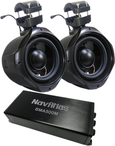 Navatlas - 8" Subwoofer/Amplifier - 8 Passive Roll-Cage Subwoofers and BMA500M Class D Monoblock Amplifier - NT308BPK