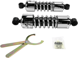Progressive Suspension - 412 Series Shock - 11" - Standard - Chrome - Dyna - 412 Series Shocks  Black/Chrome - 412-4037C