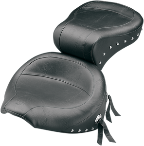 Mustang - Wide Studded Touring Seat - Softail '84-'99 - Studded 2-Up  Seat - 75503