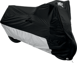 Nelson Rigg - Motorcycle Cover - Black/Silver - Medium - Deluxe All-Season Motorcycle Cover - MC-904-02-MD Nelson Rigg - Motorcycle Cover - Black/Silver - Medium - Deluxe All-Season Motorcycle Cover - MC-904-02-MD
