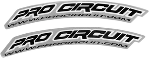 Pro Circuit - Front Fender Decal - .Com - Black - Fender Stickers - DC0005 Pro Circuit - Front Fender Decal - .Com - Black - Fender Stickers - DC0005