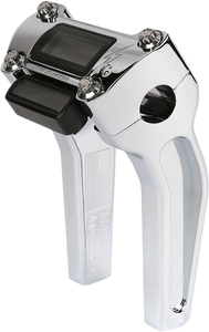 Thrashin - Risers - Pull Back - 6-1/2" - Gauge Cutout - Chrome - Handlebar Riser - TSC-6500-3 Thrashin - Risers - Pull Back - 6-1/2" - Gauge Cutout - Chrome - Handlebar Riser - TSC-6500-3