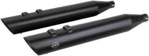 S&s Cycle - Slash Cut Mufflers - Black - Slash Cut Slip-On Mufflers - 550-0696