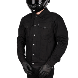 Thrashin - Highway v2 Denim Riding Jacket - Black - Medium - Highway v2 Denim Riding Jacket - TMJ-10-09