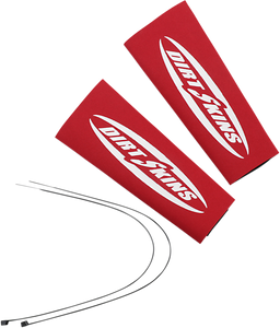 Schampa & Dirt Skins - 7.5" Standard Dirt Skins Fork Covers - 2 mm Neoprene - Red/White - Dirt Skins Fork Covers Standard - DSFRKSEAL11-3 Schampa & Dirt Skins - 7.5" Standard Dirt Skins Fork Covers - 2 mm Neoprene - Red/White - Dirt Skins Fork Covers Standard - DSFRKSEAL11-3